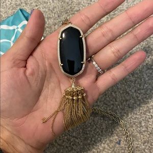 Kendra Scott Rayne Tassle Necklace in Black